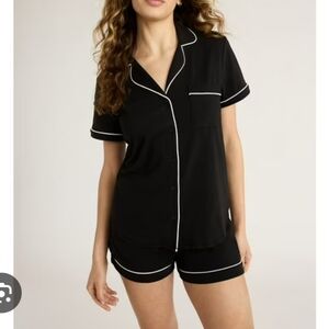 Joyspun Dreamy Soft Collection Cotton Blend Top Loungewear Sleepwear Black L